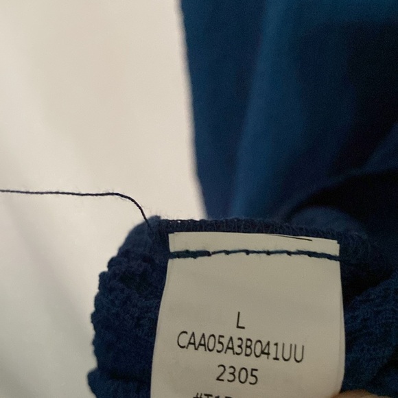 NWT Cupshe WO SIZE LARGE ROYAL Blue Short Sleeve Dress CASUAL DRAWSTRING WAIST - Picture 3 of 13